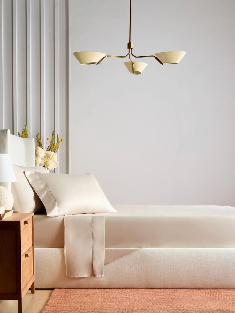 Quince Signature Giza Cotton Sateen Sheet Set - KING in Sand: NEW
